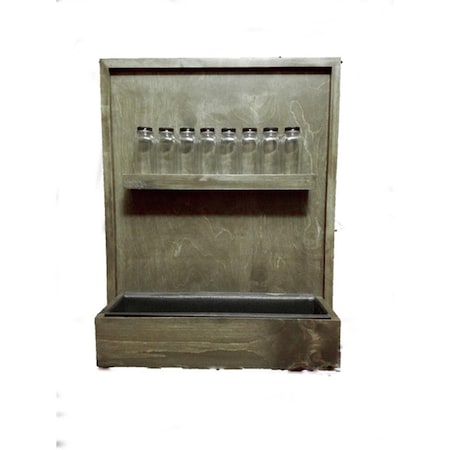 Parche Wall Mounted Spice Rack with Planting Tray, Barnwood PA2811102